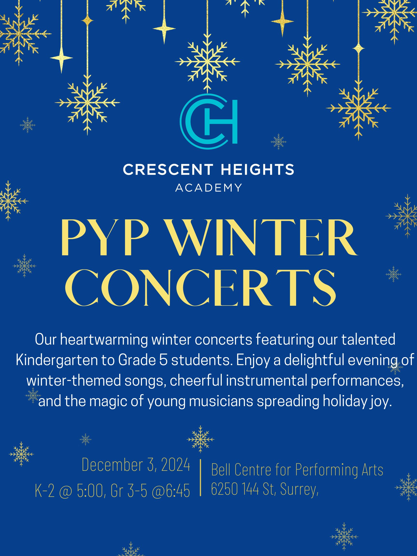 Classic Snowflake Winter Concert Poster (1)