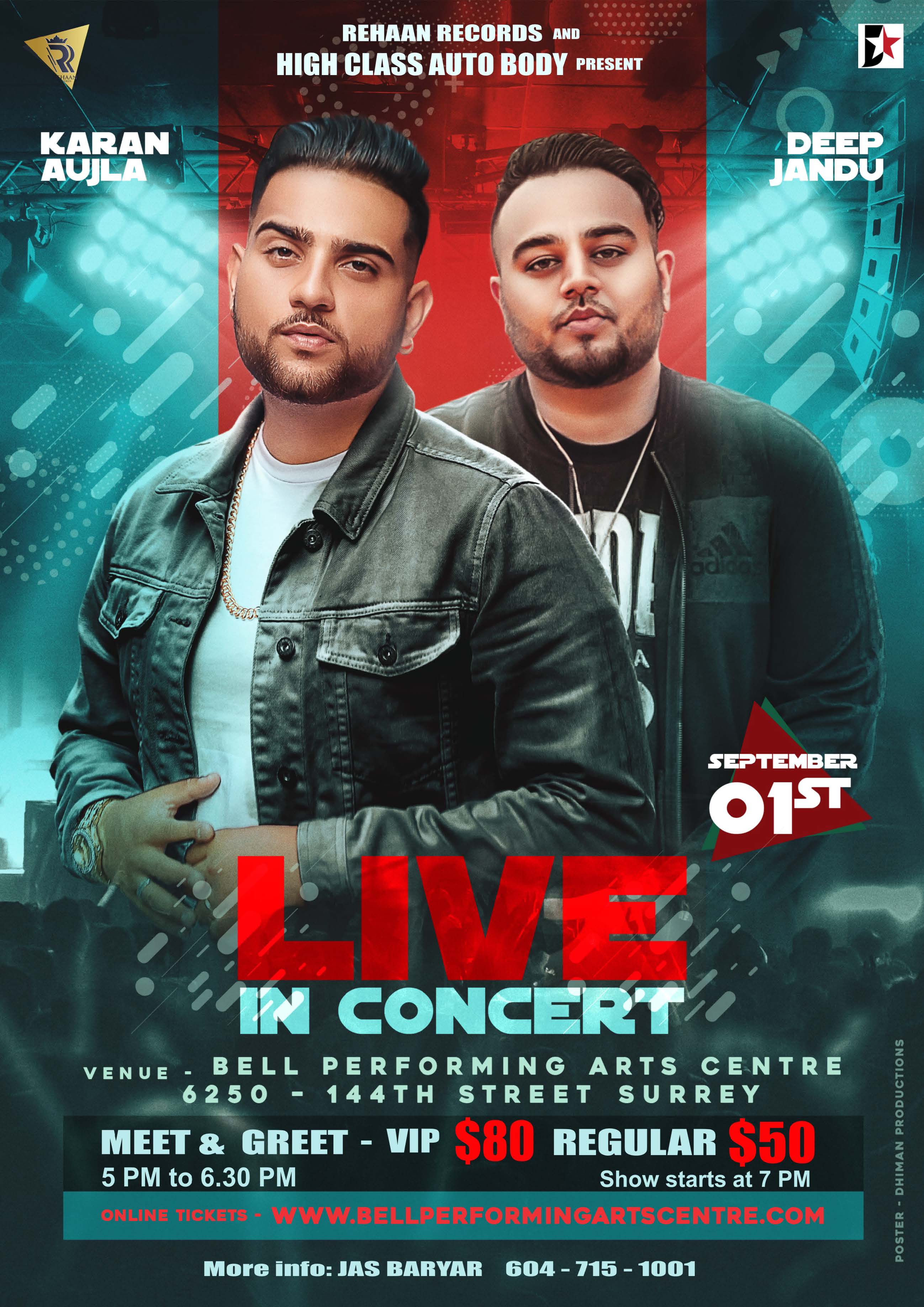 Karan Aujla and Deep Jandu poster Surrey